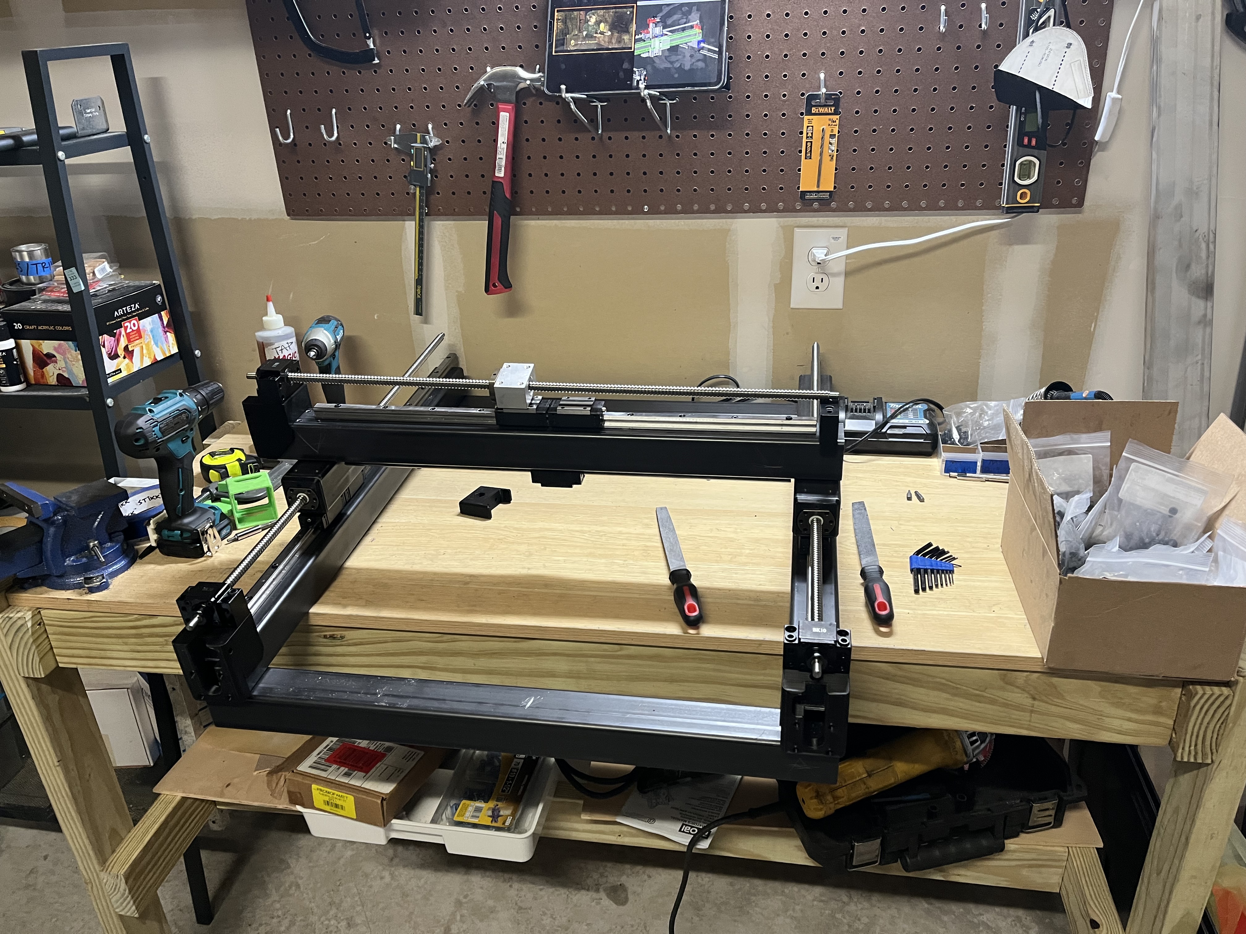 Frame of the CNC machine without any of the electronics